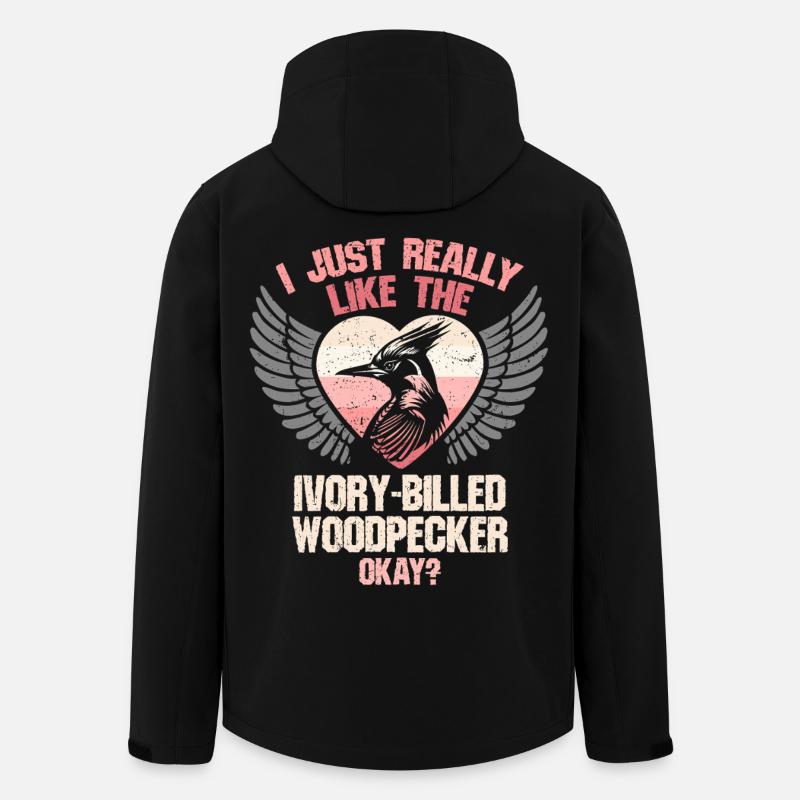Elfenbein Specht Vogelbeobachter - Recycelte Männer Softshell-Jacke von Stanley/Stella - Schwarz