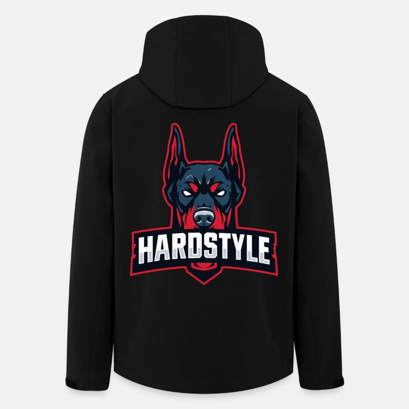 Dobermankopf – HARDSTYLE  - Recycelte Männer Softshell-Jacke von Stanley/Stella - Schwarz