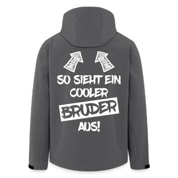 Voici à quoi ressemble un frère cool Cadeau - Veste softshell homme en polyester recyclé Stanley/Stella - noir - Dos - AI Model Male 185 light (185cm)