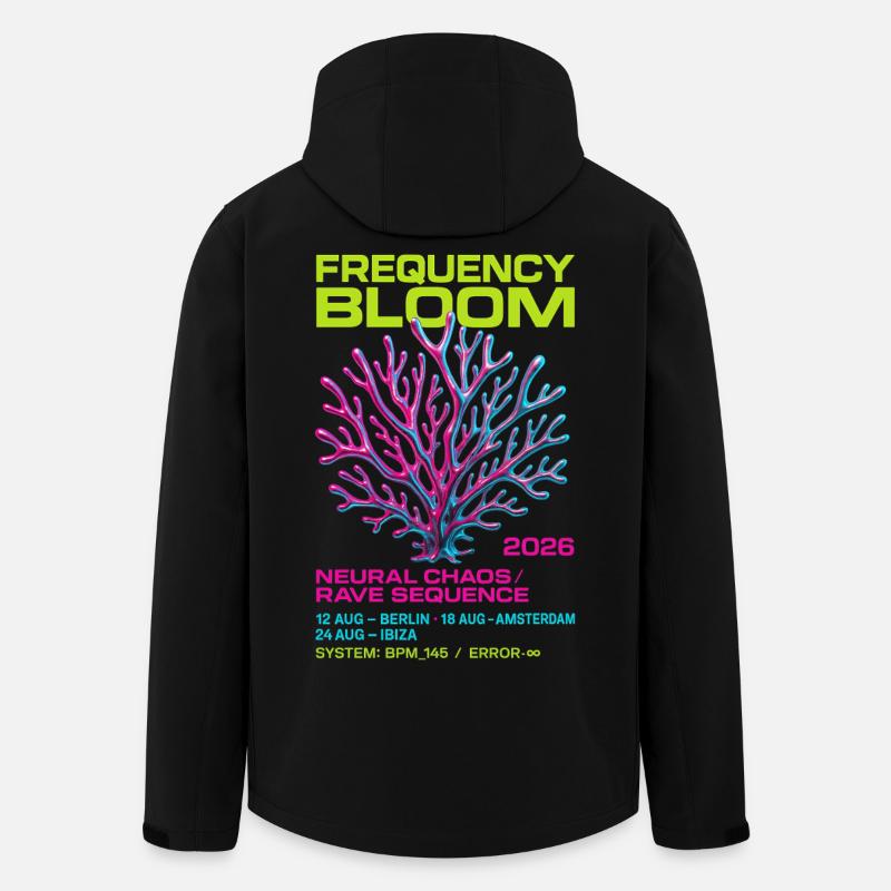 Frequency Bloom - Recycelte Männer Softshell-Jacke von Stanley/Stella - Schwarz