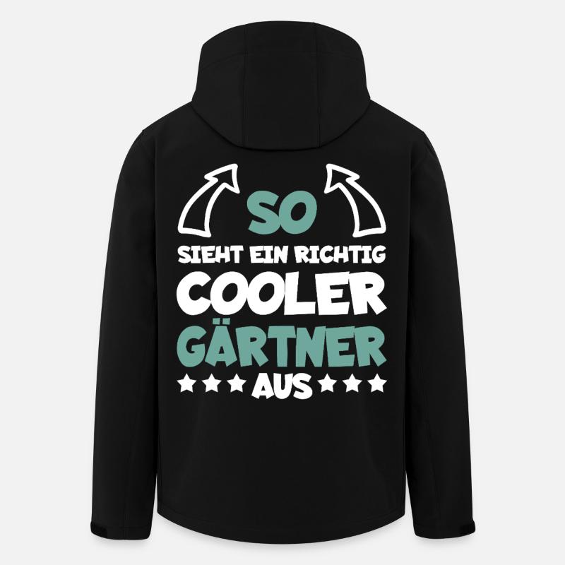 Jardinier vraiment cool drôle dire cadeau - Veste softshell homme en polyester recyclé Stanley/Stella - noir