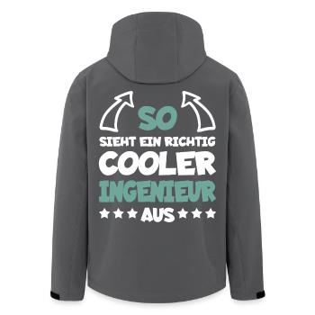 Really Cool Engineer Funny Saying Gift - Men’s Recycled Softshell Jacket by Stanley/Stella - anthracite - Back - AI Model Male 185 light (185cm)