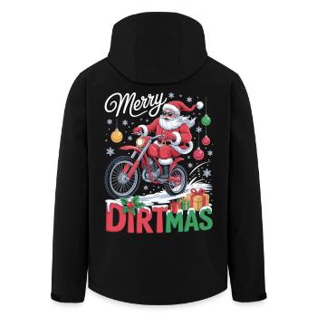 Merry Dirtmas – Motocross Weihnachts T-Shirt - Recycelte Männer Softshell-Jacke von Stanley/Stella - Schwarz - Hinten - AI Model Male 185 light (185cm)