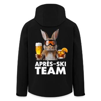 Après-Ski Häschen Team - Recycelte Männer Softshell-Jacke von Stanley/Stella - Schwarz - Hinten - AI Model Male 185 light (185cm)