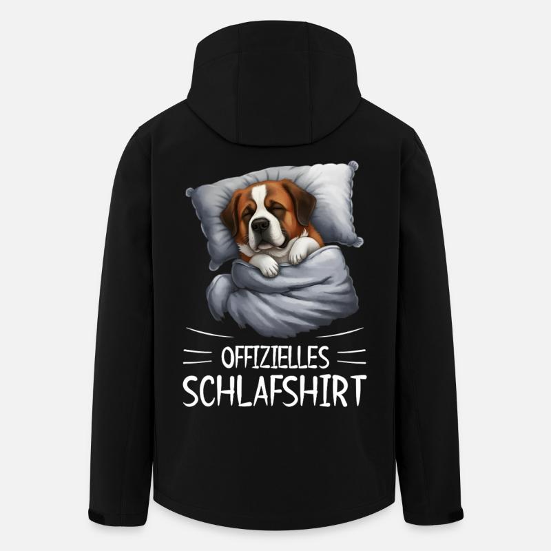 Offizielles Schlafshirt Bernhardiner Hund - Recycelte Männer Softshell-Jacke von Stanley/Stella - Schwarz