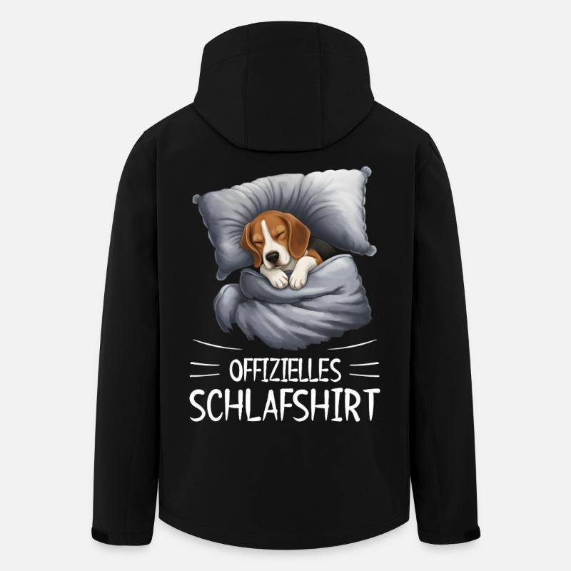 Beagle Schlafshirt Kuscheldecke - Recycelte Männer Softshell-Jacke von Stanley/Stella - Schwarz