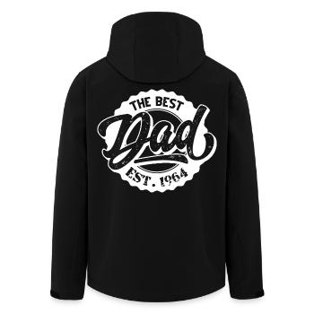 The Best Dad EST 1964 - Recycelte Männer Softshell-Jacke von Stanley/Stella - Schwarz - Hinten - AI Model Male 185 light (185cm)