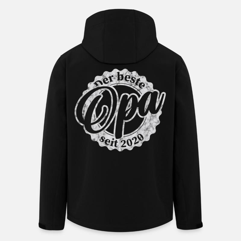 Der Beste Opa seit 2020 - Recycelte Männer Softshell-Jacke von Stanley/Stella - Schwarz