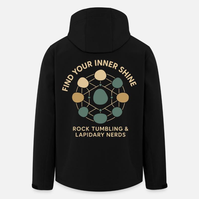 Find Your Inner Glow: Rock Tumbling & - Men’s Recycled Softshell Jacket by Stanley/Stella - black