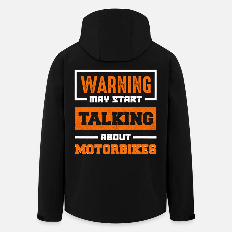 Warnung Motorradgespräche Starten - Recycelte Männer Softshell-Jacke von Stanley/Stella - Schwarz