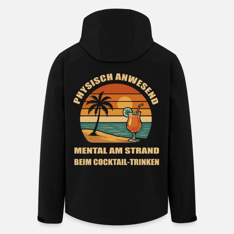 Urlaubsreif - Recycelte Männer Softshell-Jacke von Stanley/Stella - Schwarz