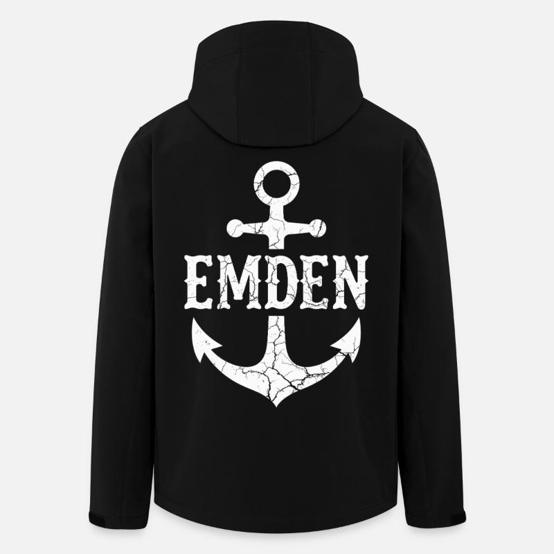 Anker Emden Nordsee - Recycelte Männer Softshell-Jacke von Stanley/Stella - Schwarz