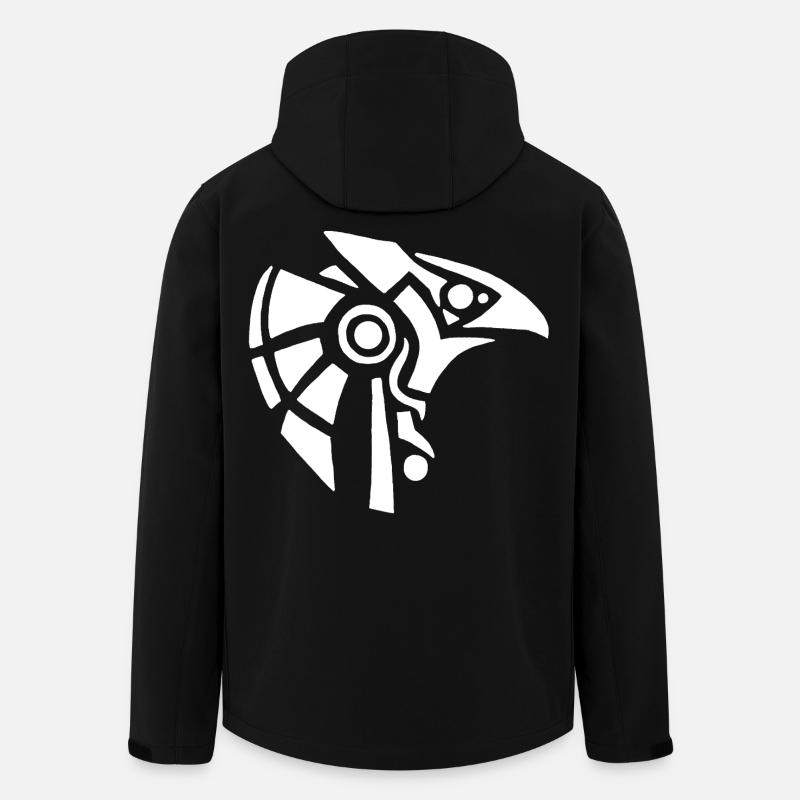 Dieu égyptien Horus (blanc) - Veste softshell homme en polyester recyclé Stanley/Stella - noir