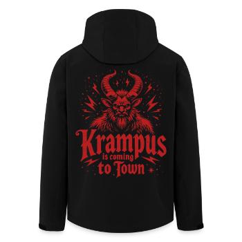 Krampus is coming to town - Men’s Recycled Softshell Jacket by Stanley/Stella - black - Back - AI Model Male 185 light (185cm)