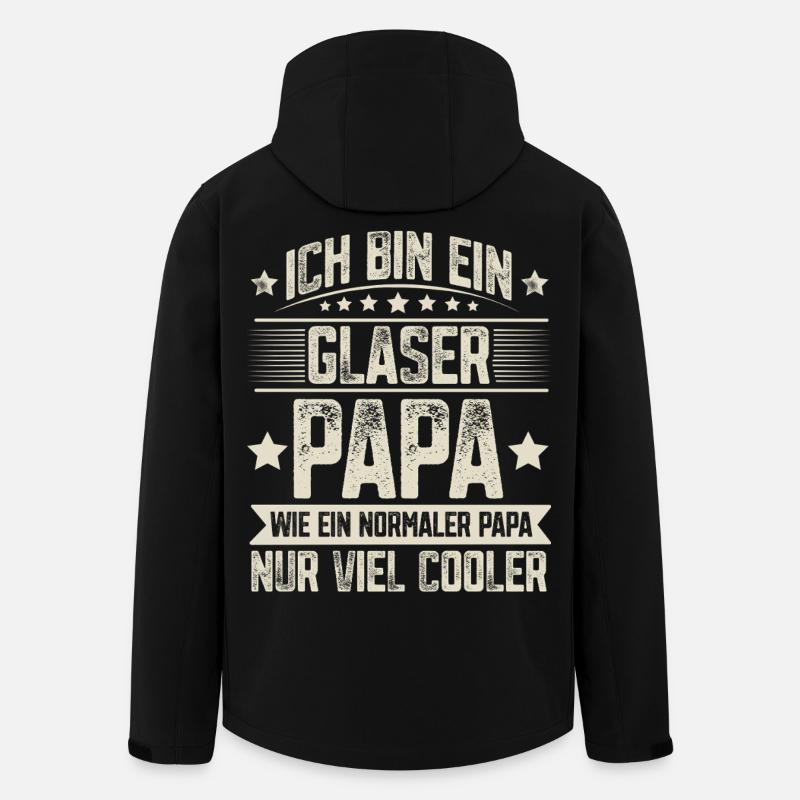 Glaser Papa - Recycelte Männer Softshell-Jacke von Stanley/Stella - Schwarz