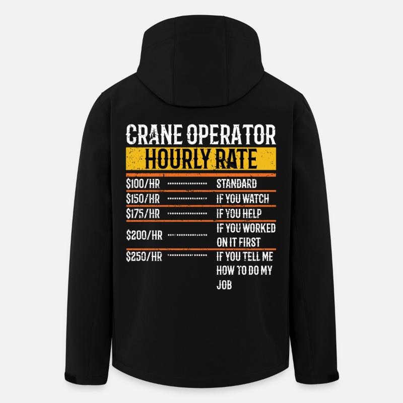 Crane Operator Hourly Rate Funny - Recycelte Männer Softshell-Jacke von Stanley/Stella - Schwarz