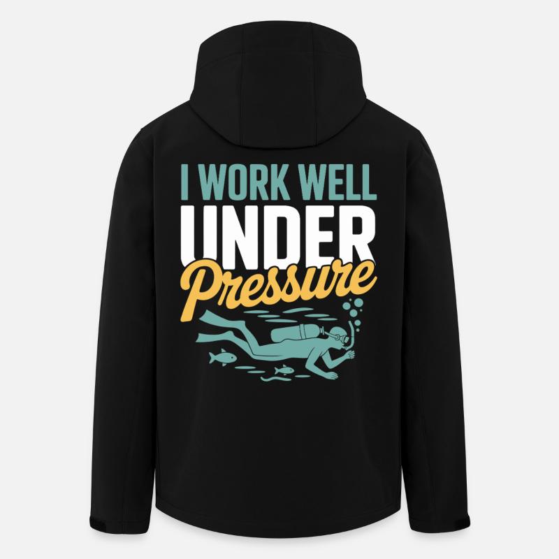 Taucher: I function well under pressure - Men’s Recycled Softshell Jacket by Stanley/Stella - black