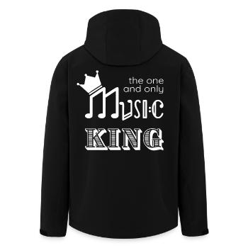 Music King - musical design for men - Men’s Recycled Softshell Jacket by Stanley/Stella - black - Back - AI Model Male 185 light (185cm)