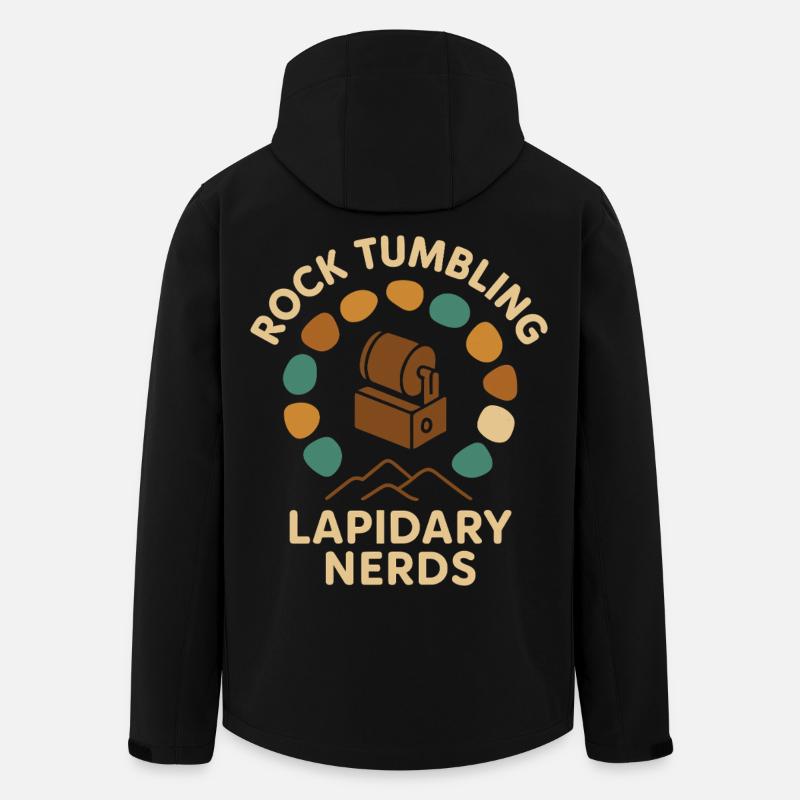 Rock Tumbling Lapidary Nerds - Recycelte Männer Softshell-Jacke von Stanley/Stella - Schwarz