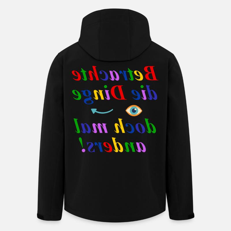 Think Different Design - Men’s Recycled Softshell Jacket by Stanley/Stella - black