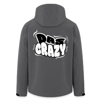 The Crazy - Funny Youth Word - Men’s Recycled Softshell Jacket by Stanley/Stella - black - Back - AI Model Male 185 light (185cm)