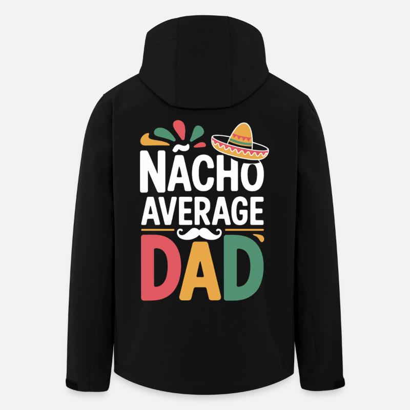 Nacho Average Dad - Recycelte Männer Softshell-Jacke von Stanley/Stella - Schwarz