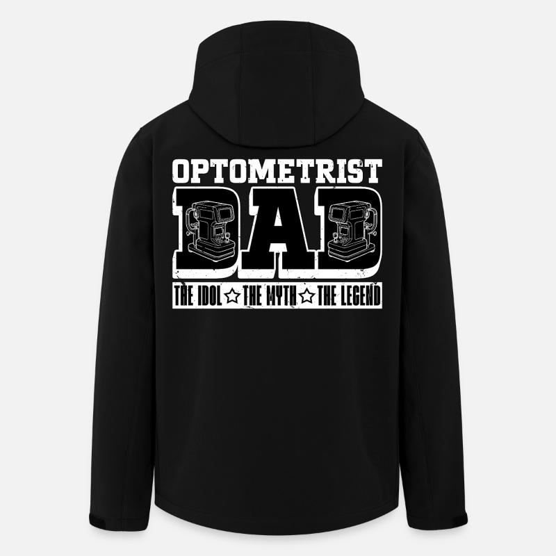 Papa optométriste L’idole Le mythe L’opticien - Veste softshell homme en polyester recyclé Stanley/Stella - noir
