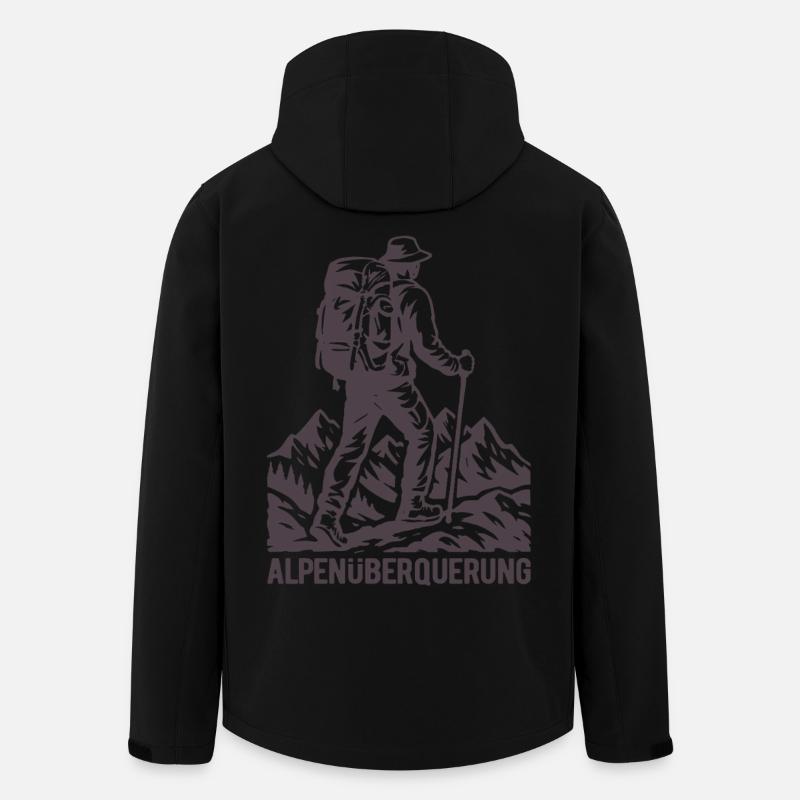 Alpen Überquerung - Wandern - Recycelte Männer Softshell-Jacke von Stanley/Stella - Schwarz