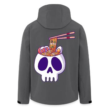 Skull and Ramen Noodles - Men’s Recycled Softshell Jacket by Stanley/Stella - black - Back - AI Model Male 185 light (185cm)