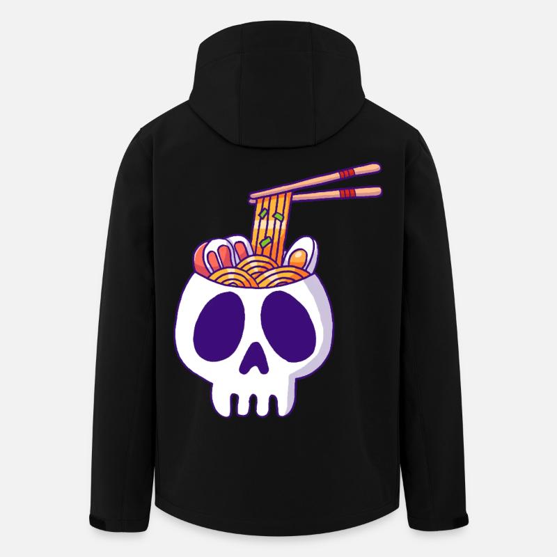 Crâne et nouilles Ramen - Veste softshell homme en polyester recyclé Stanley/Stella - noir