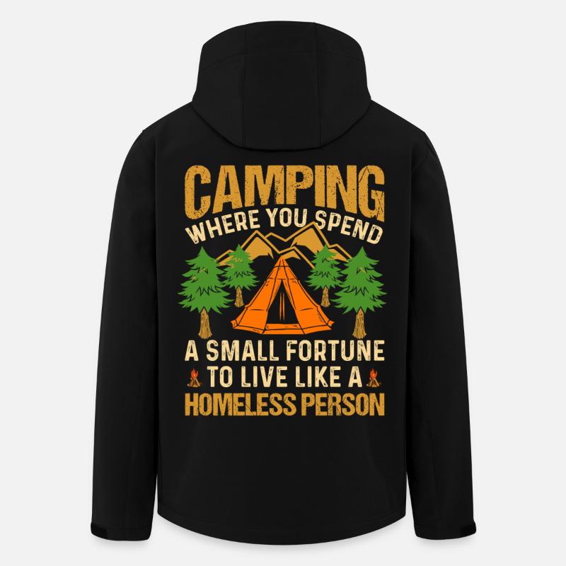 Camping - Recycelte Männer Softshell-Jacke von Stanley/Stella - Schwarz