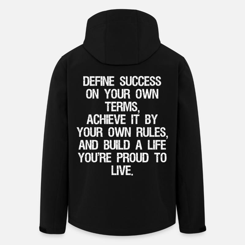 define success on your own terms achieve it by - Recycelte Männer Softshell-Jacke von Stanley/Stella - Schwarz
