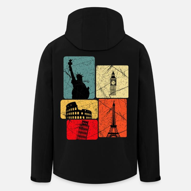 Weltreise - Recycelte Männer Softshell-Jacke von Stanley/Stella - Schwarz