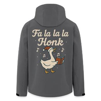 Weihnachtsgans Fa La La La Honk Lustiger Feiertag - Recycelte Männer Softshell-Jacke von Stanley/Stella - Schwarz - Hinten - AI Model Male 185 light (185cm)