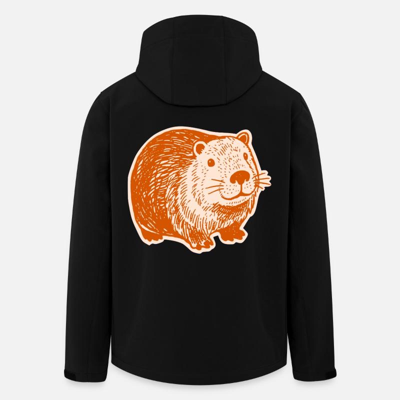 Capybara - Cute Capybaras - Men’s Recycled Softshell Jacket by Stanley/Stella - black