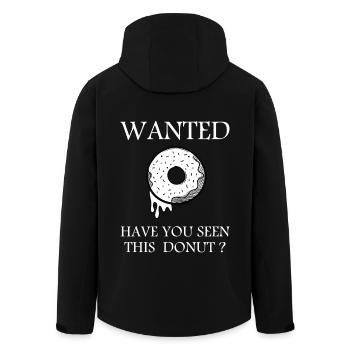 T-shirt Wanted Donut - Funny Food Design - Veste softshell homme en polyester recyclé Stanley/Stella - noir - Dos - AI Model Male 185 light (185cm)