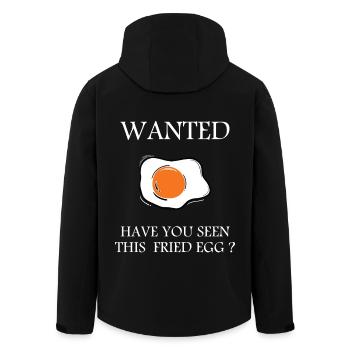 Wanted Fried Egg T-Shirt – Funny Food Design - Veste softshell homme en polyester recyclé Stanley/Stella - noir - Dos - AI Model Male 185 light (185cm)