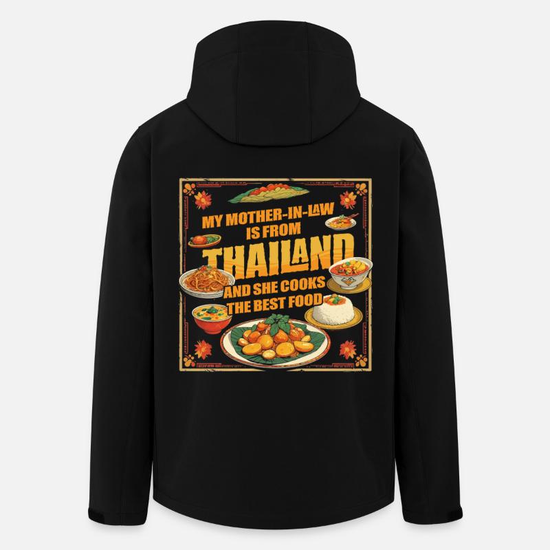 Thailändische Schwiegermutter Thailand - Recycelte Männer Softshell-Jacke von Stanley/Stella - Schwarz