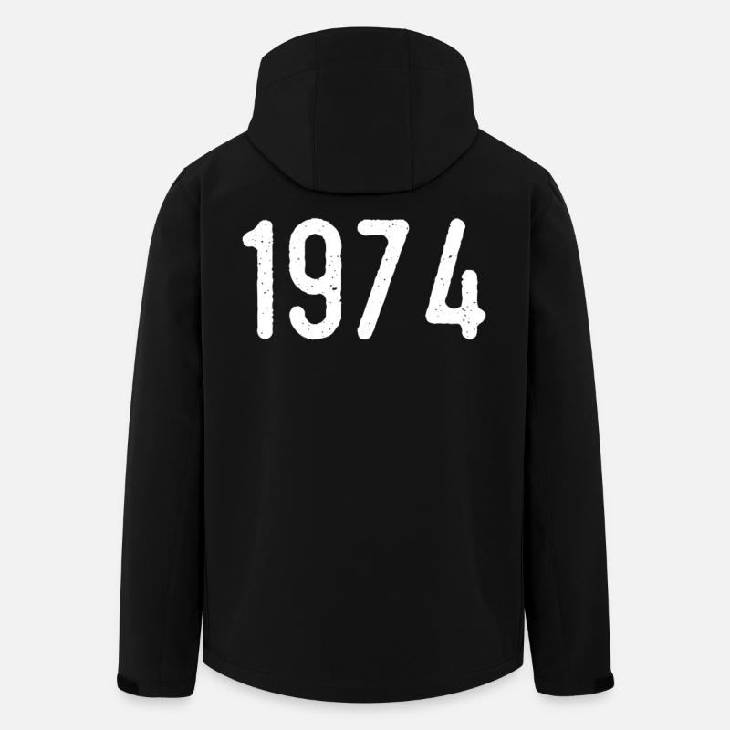 Awesome since 1974 | 1974 Gift - Men’s Recycled Softshell Jacket by Stanley/Stella - black