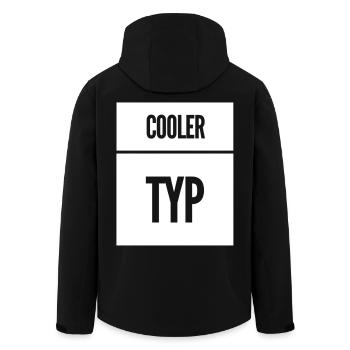 Cool Guy Funny Saying - Men’s Recycled Softshell Jacket by Stanley/Stella - black - Back - AI Model Male 185 light (185cm)