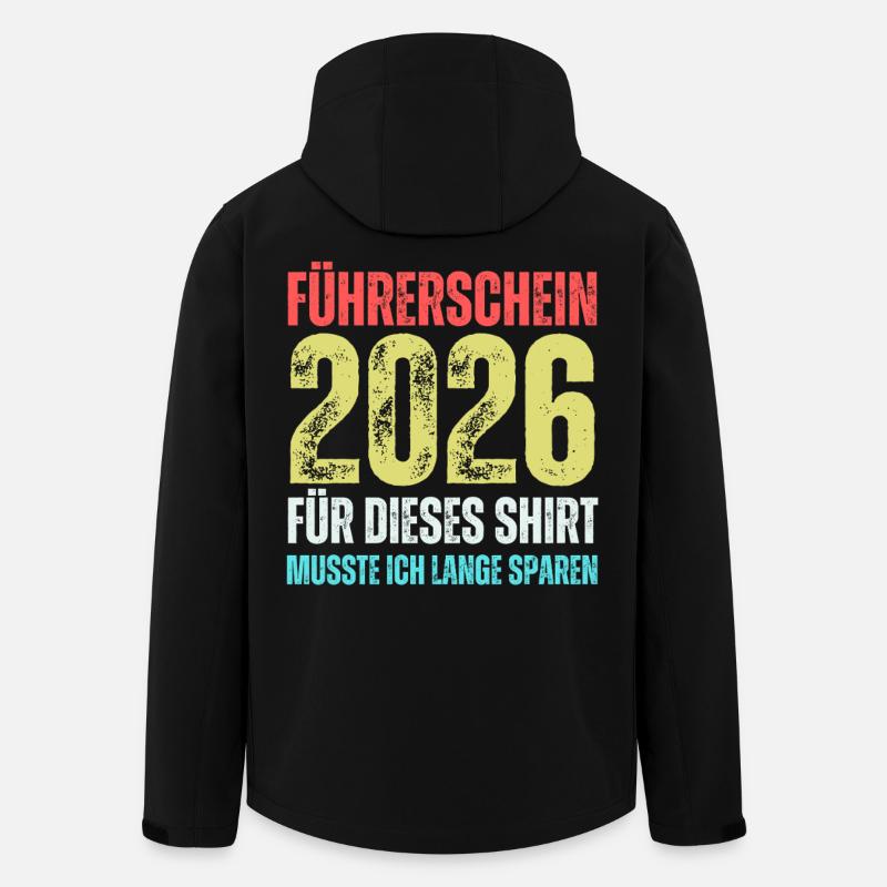 Führerschein 2026 - Recycelte Männer Softshell-Jacke von Stanley/Stella - Schwarz