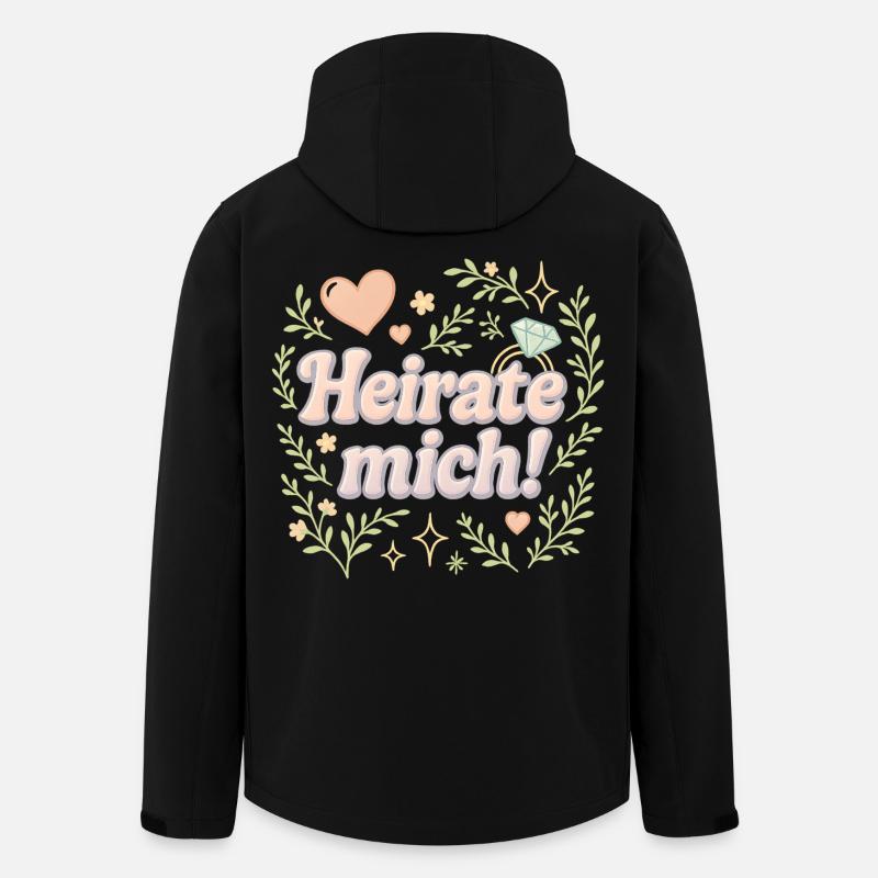 heirate mich / statement design - Recycelte Männer Softshell-Jacke Discoverer von Stanley/Stella - Schwarz