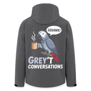 Oiseau Perroquet Gris D'Afrique Humour - Veste softshell homme en polyester recyclé Stanley/Stella - noir - Dos - AI Model Male 185 light (185cm)