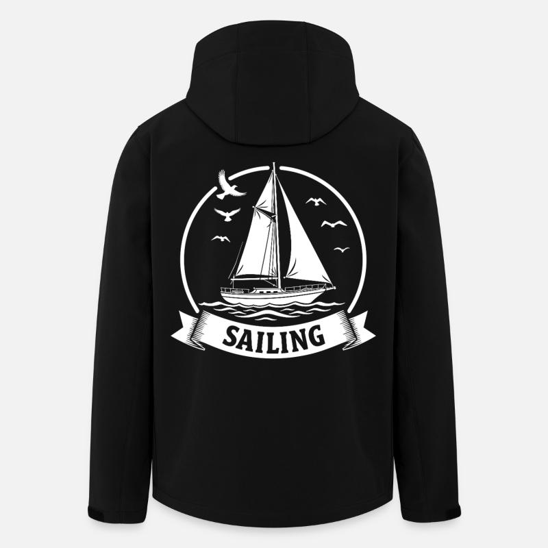 Sailing Segelboot Maritim Sport - Recycelte Männer Softshell-Jacke von Stanley/Stella - Schwarz