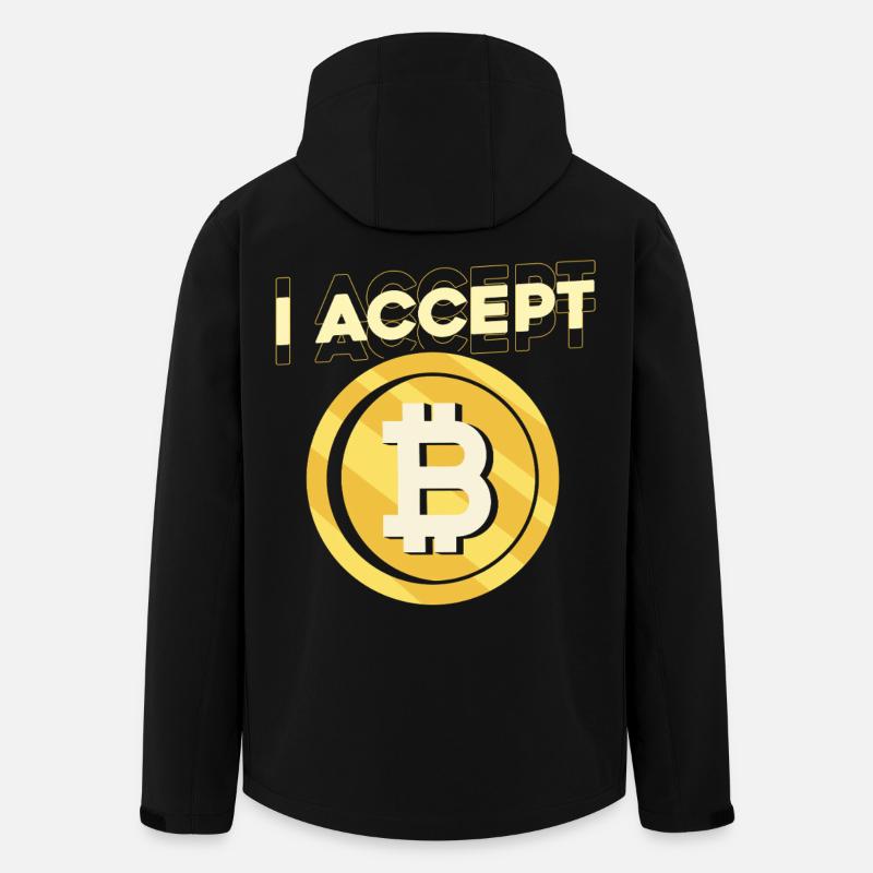 Ich akzeptiere Bitcoin - Recycelte Männer Softshell-Jacke von Stanley/Stella - Schwarz