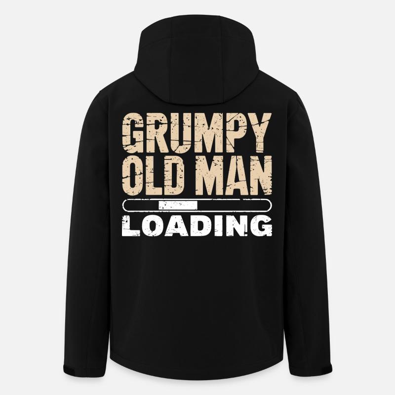 Grumpy Old Man Loading - Veste softshell homme en polyester recyclé Stanley/Stella - noir
