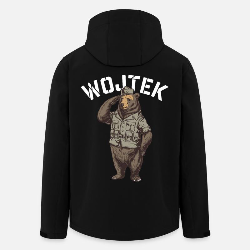 Wojtek Explorer Bear - Men’s Recycled Softshell Jacket by Stanley/Stella - black