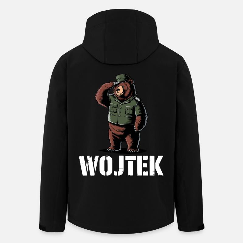 Wojtek Bär Militärlook - Recycelte Männer Softshell-Jacke von Stanley/Stella - Schwarz