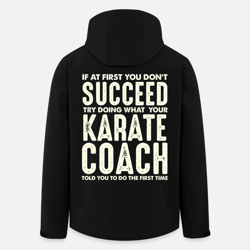 Karate Coach Spruch Erfolgsmotiv - Recycelte Männer Softshell-Jacke von Stanley/Stella - Schwarz