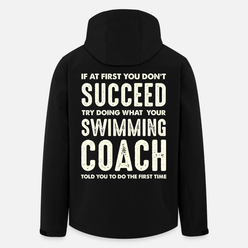 Sinnvoller Spruch Schwimmcoach Motivation - Recycelte Männer Softshell-Jacke von Stanley/Stella - Schwarz
